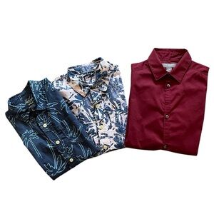 Arizona Jeans Boys Bundle Two Short Sleeve & Van Heusen Long Sleeve Size 10/12